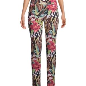 Chico's Women's So‎ Slimming Brigitte Tropical-Print Slim Ankle Pants Size 0